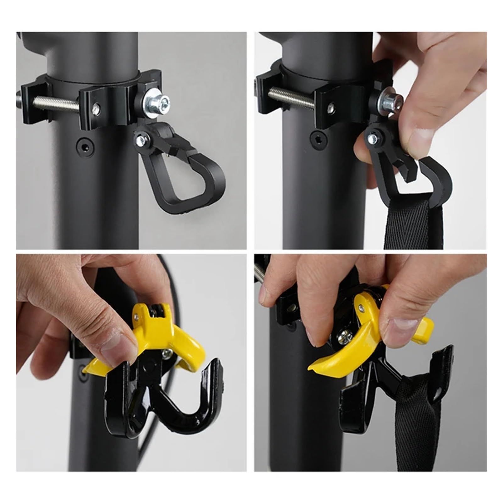 Gancio for borsa da appendere for monopattino elettrico adatto for gancio for gancio a gancio NINEBOT MAX G30 Attacco gancio anteriore per monopattino elettrico(F)