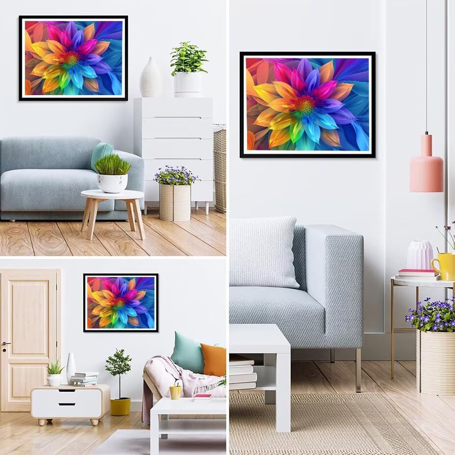 Diamond art cristal fleurs grand format broderie premium