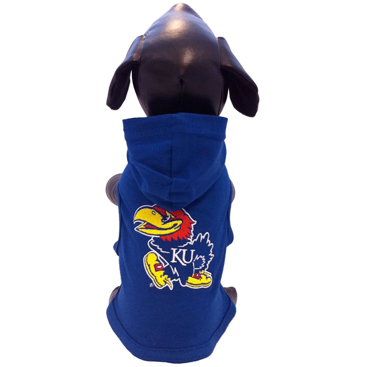 NCAA Kansas Jayhawks Collegiate Cotton Lycra Hooded Dog Shirt, Team Color, XX-Large