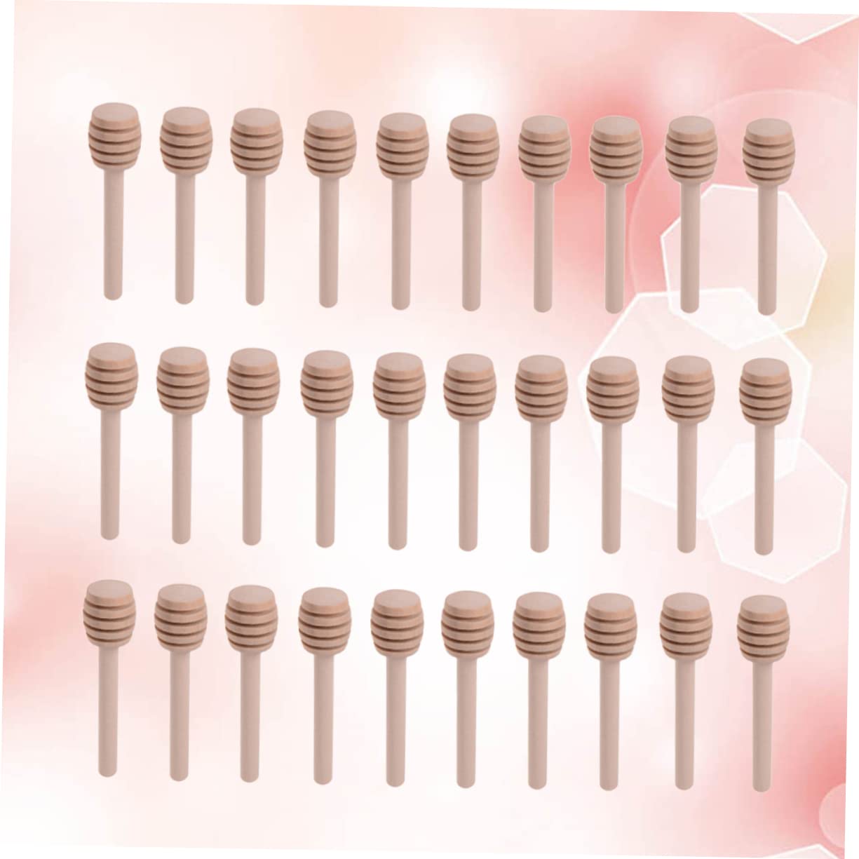 30Pcs Mini Wooden Honey Dipper Sticks Honey Stirring Spoons for Syrup and Viscous Substances Helper