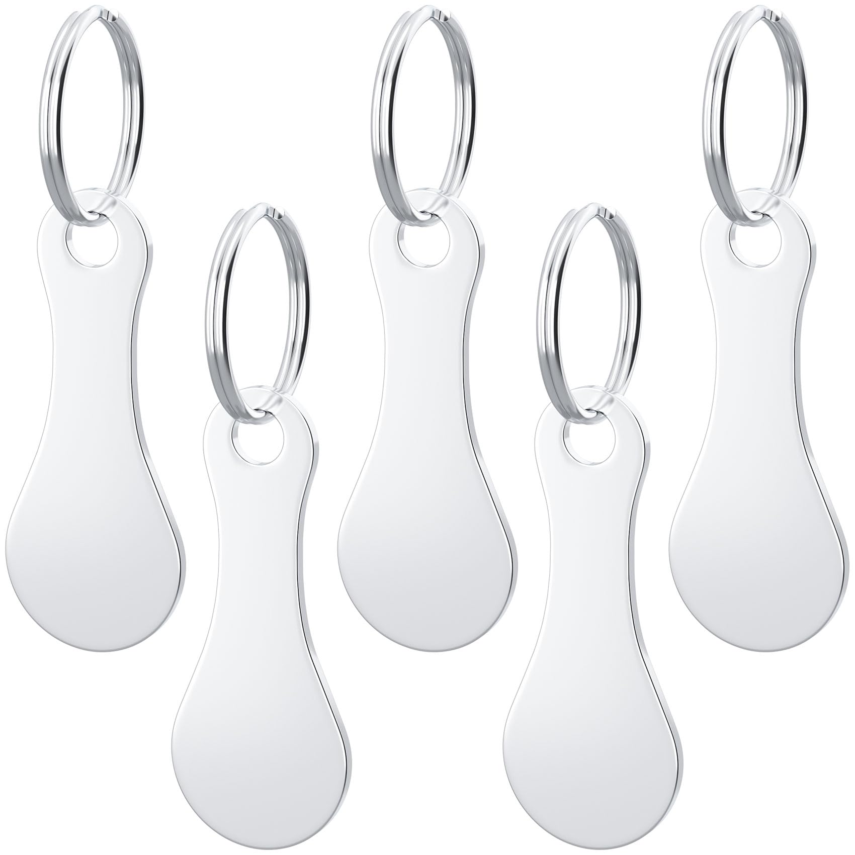 5Pcs Mini Aluminum Alloy Key Ring Metal Shopping Trolley Tokens Unisex Gift Keyrings Cart Coin Quarter Portable Key Rings Small Quarter Holder Keychain for Men Women Shopping Cart Grocery