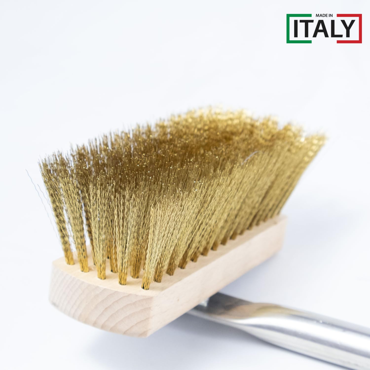 MOHOME Kit Pale per Pizza Forno a Legna Elettrico Set 4 Pale Alluminio Made in Italy Rotonda Rettangolare Spazzola Spargibrace Manico in Legno Faggio Accessori Forno Casa Ristorante
