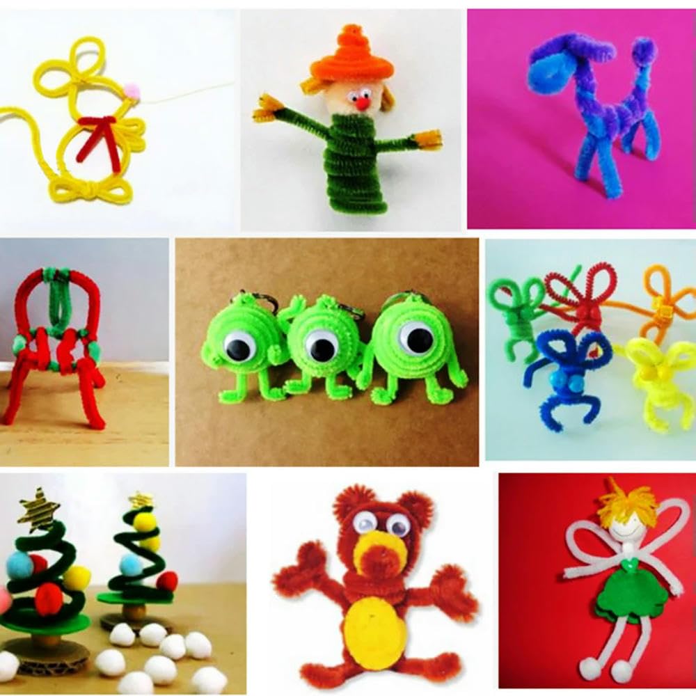 300 Tiges De Chenille Géantes Multicolores – Idéales Pour Bricolage Enfants, Loisirs Créatifs & DIY