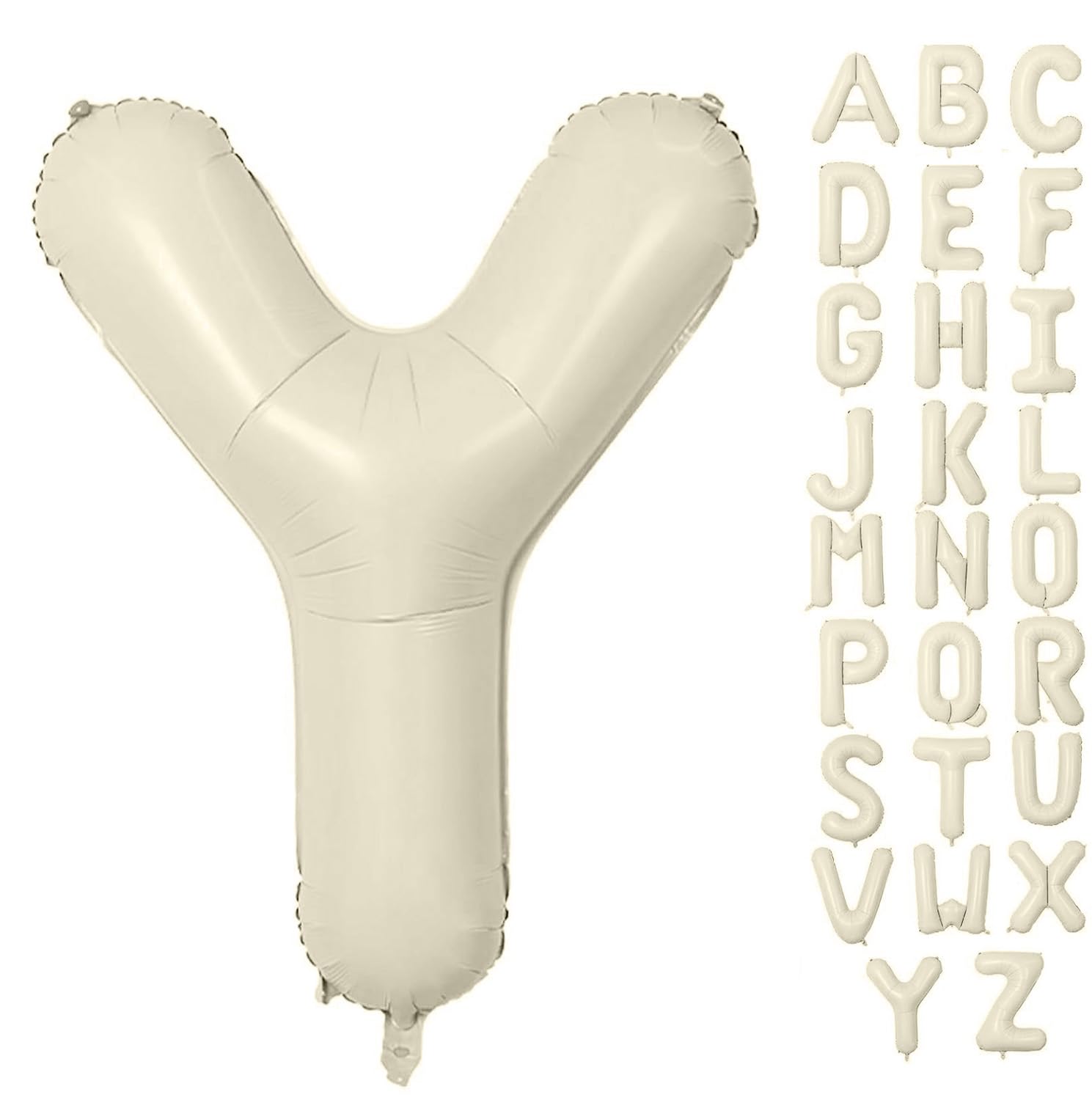 Letter Balloon 40Inch Cream White Big Alphabet Balloons Letter Y