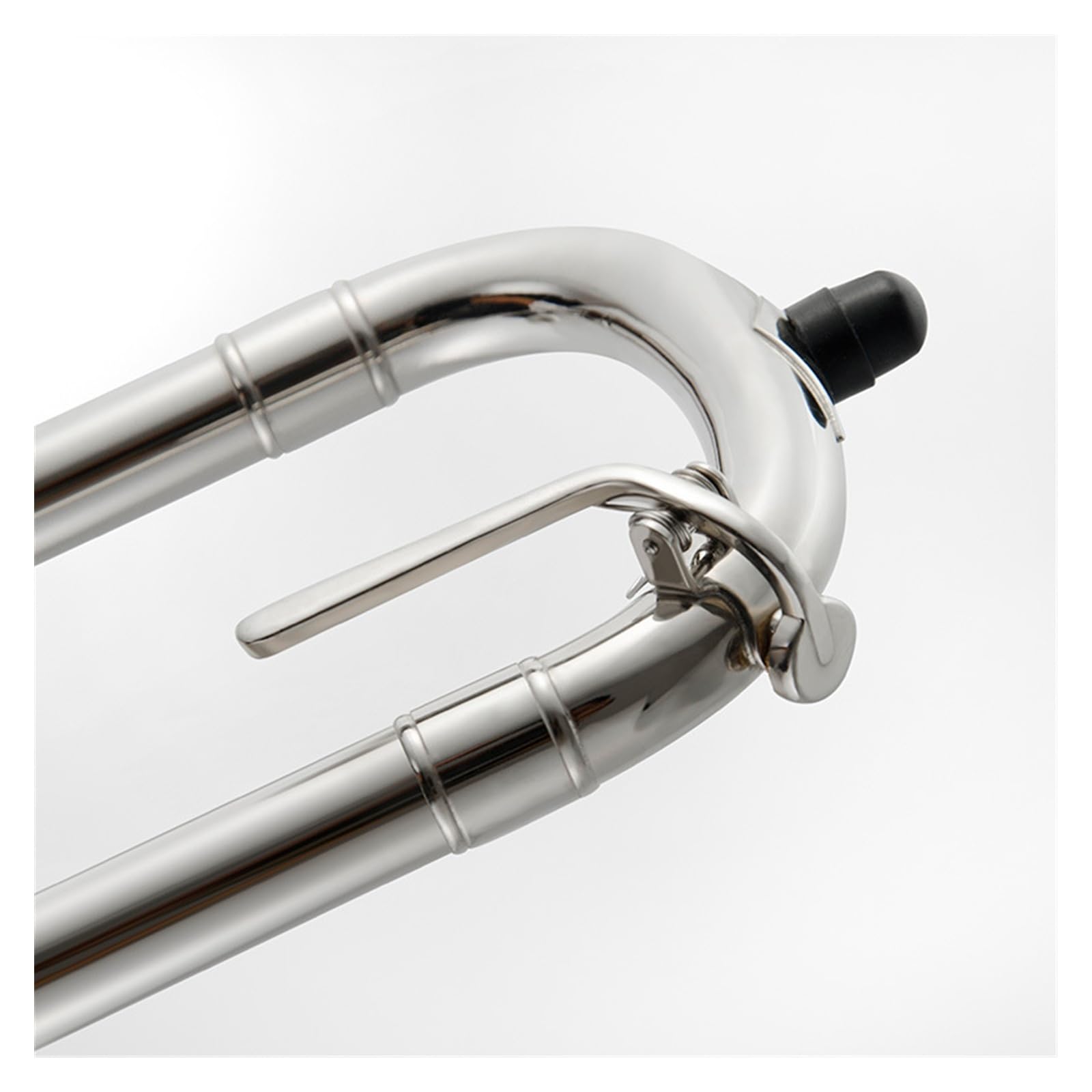 Trombone Alto En Laiton Nickelé, Ton Argent Bb, Avec Boîte De Rangement Et Embout Kit de Trombone