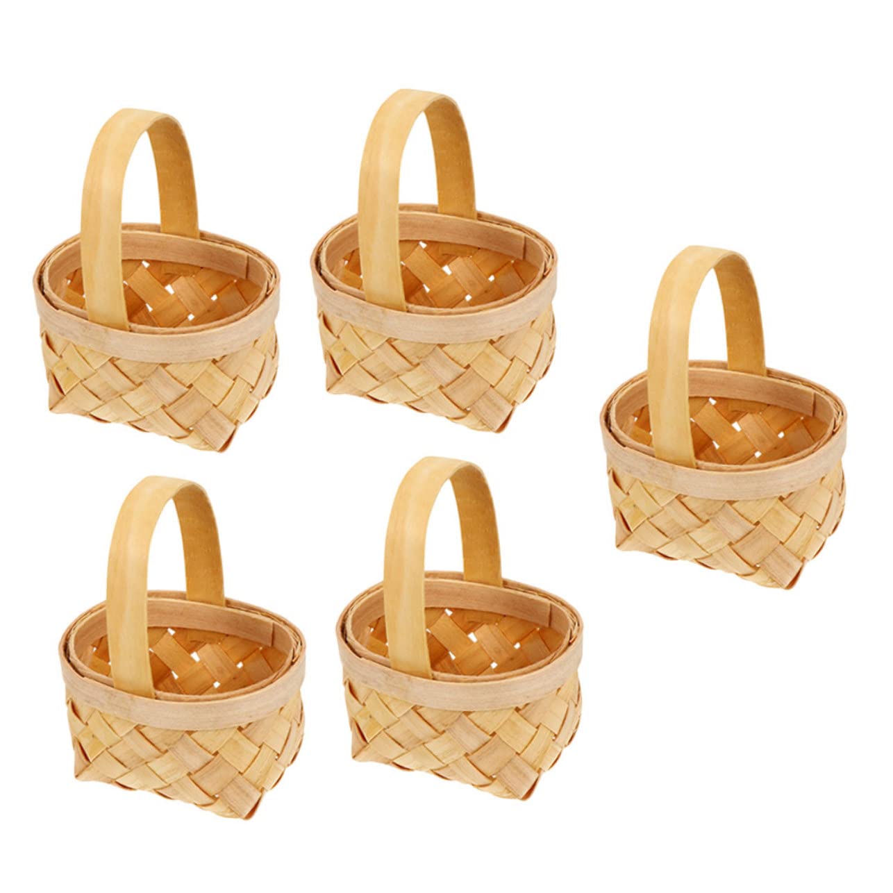 PRETYZOOM 15stücke Geflochtene Körbe Rustikale Hochzeits-blumenkörbe Mit Griffen Handgefertigte Wicker Box Für Party-gastgeschenke Und Dekoration Für Süßigkeiten Oder Kleine
