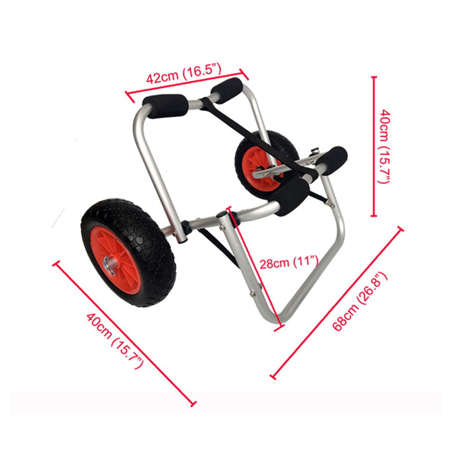 Carro para Kayak, transportador de Canoa Plegable portátil, Capacidad de 165 Libras, Adecuado para Tabla de Surf, Transporte de Tabla de Remo