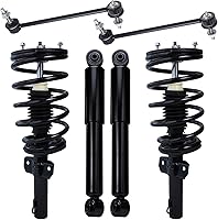 Vista 25 de Detroit Axle - Kit de suspensión de 6 piezas para Chevy GMC Silverado Sierra 1500 2007-2013 [sin suspensión electrónica] Puntales delanteros, barras
