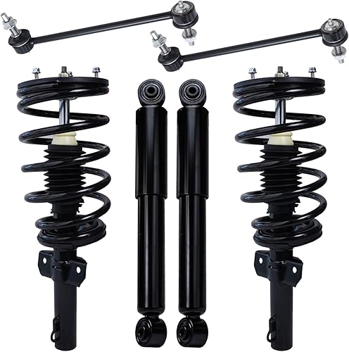 Miniatura 29 de Detroit Axle - Kit de amortiguadores de 6 puntales para Chevrolet Cruze Volt 2011-2012, puntales delanteros con resortes helicoidales barras