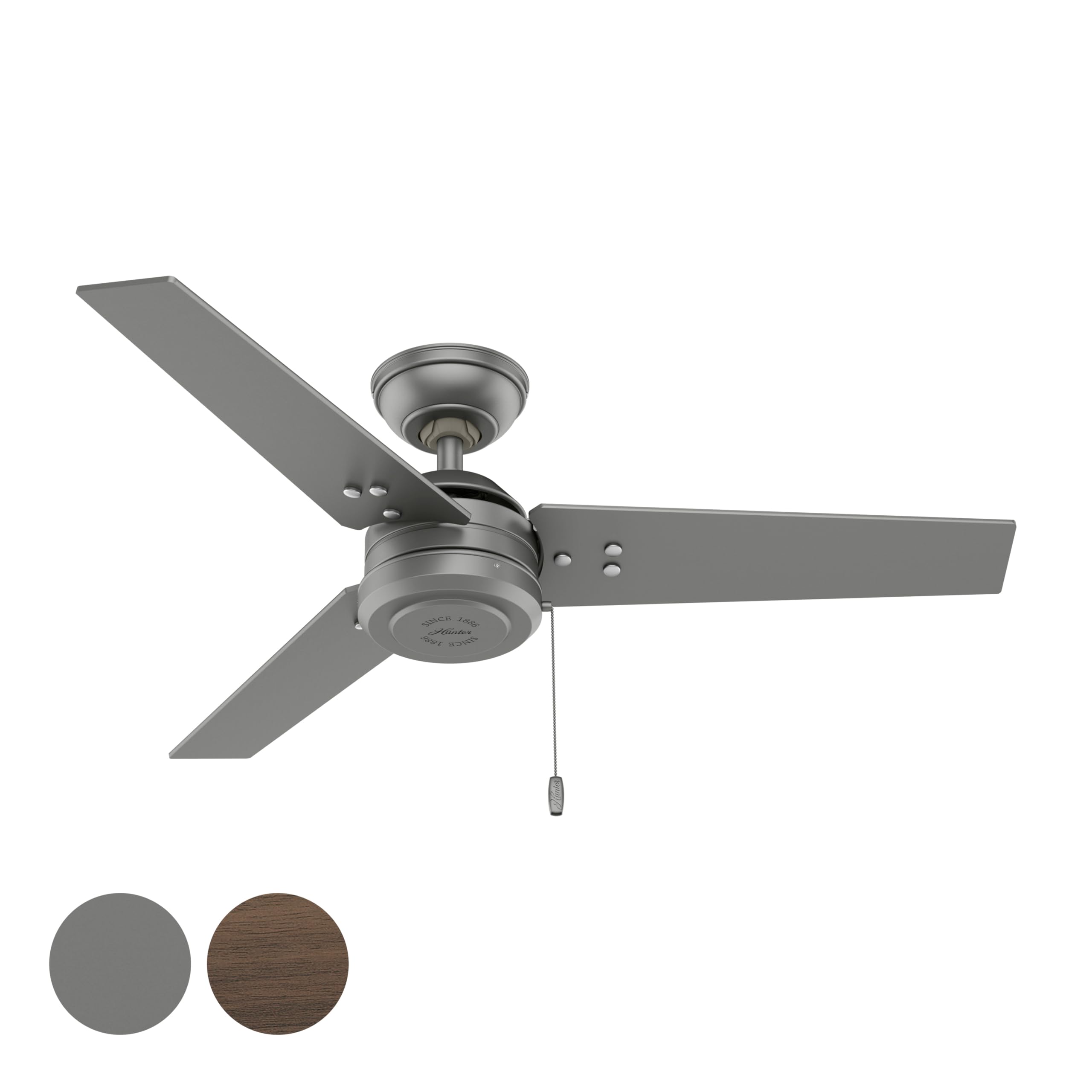Amazon.com: Hunter Fan 44 inch Contemporary Matte Silver
