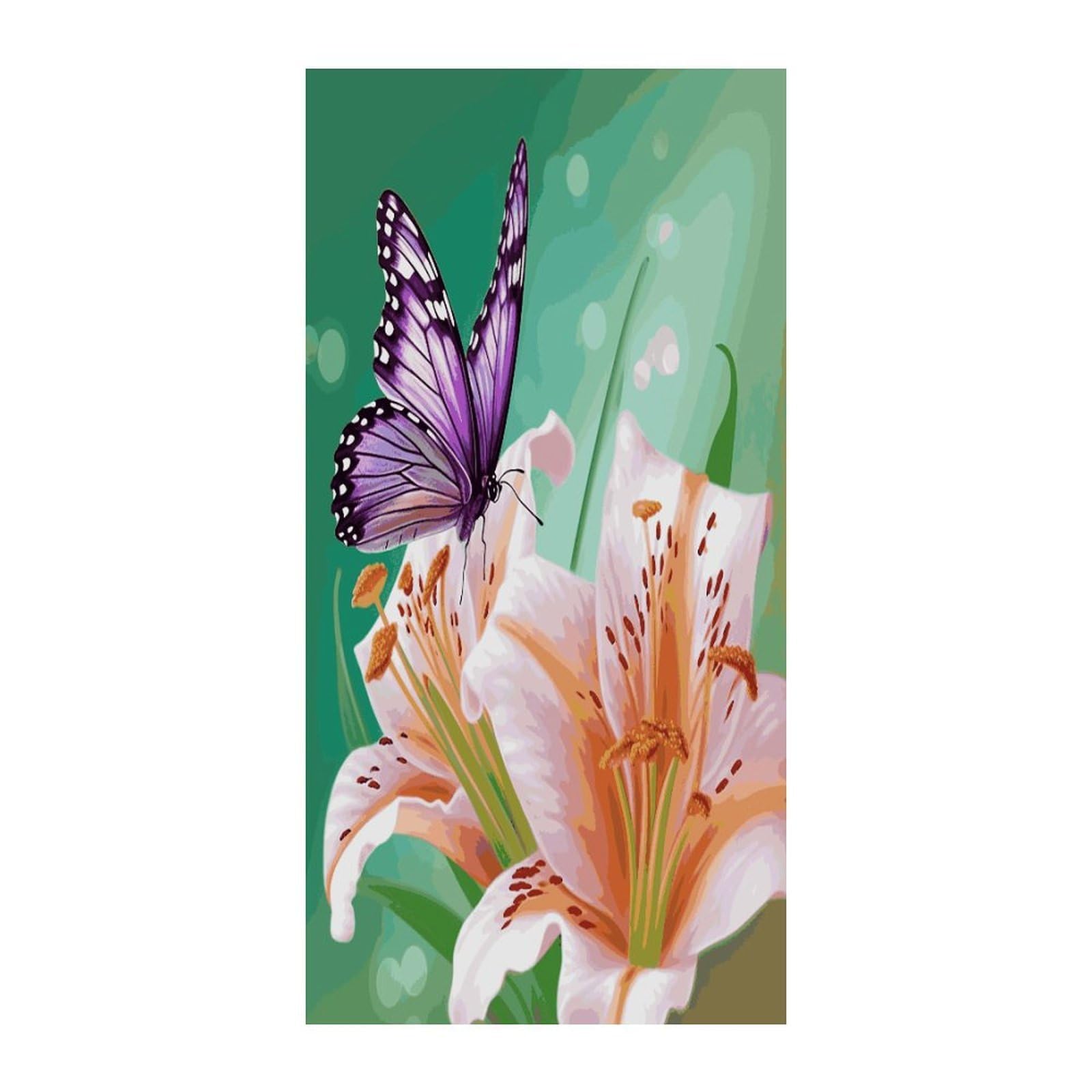 Fekiloot Style Lilies And Butterfly Door Curtain Room Divider Curtains