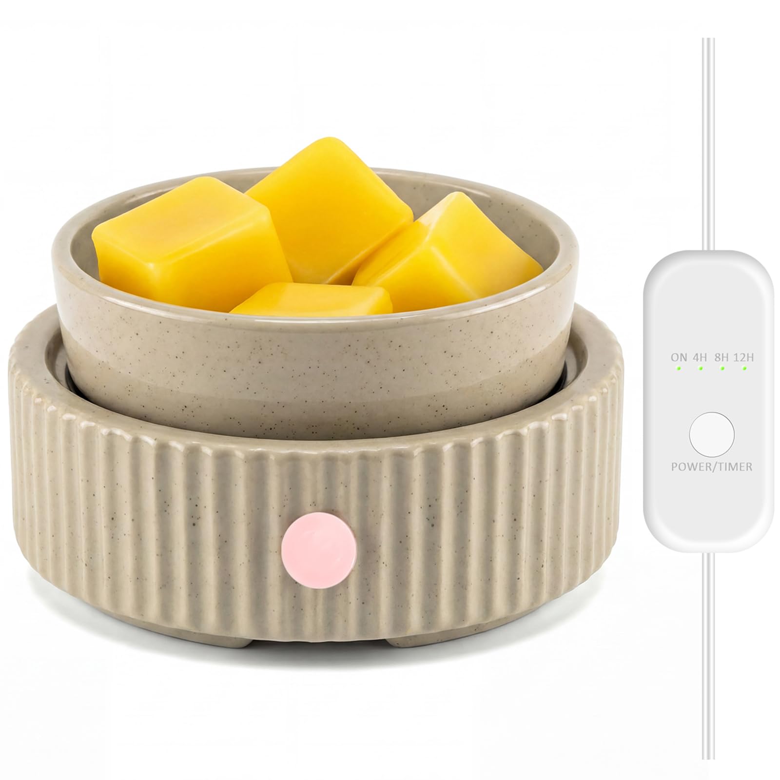 Calentador de cera cerámico con 4 temporizadores de apagado para aromatización de dormitorios