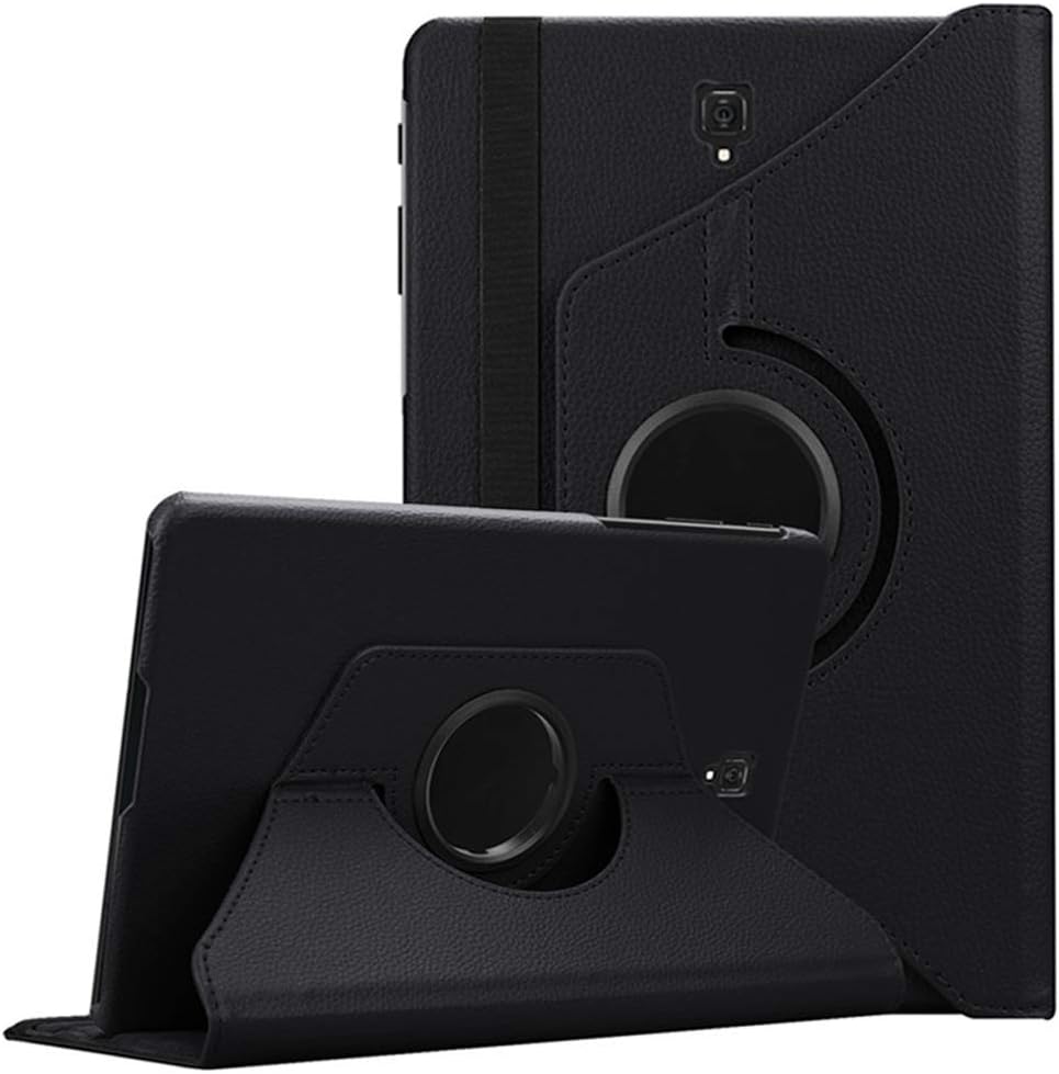 Case Compatible with Samsung Galaxy Tab A 10.5 (2018), EKVINOR 360 Degree Rotating PU Leather Protective Tablet Cover Case for Galaxy Tab A 10.5 inch 2018 Model (SM-T590/T595/T597) - Black