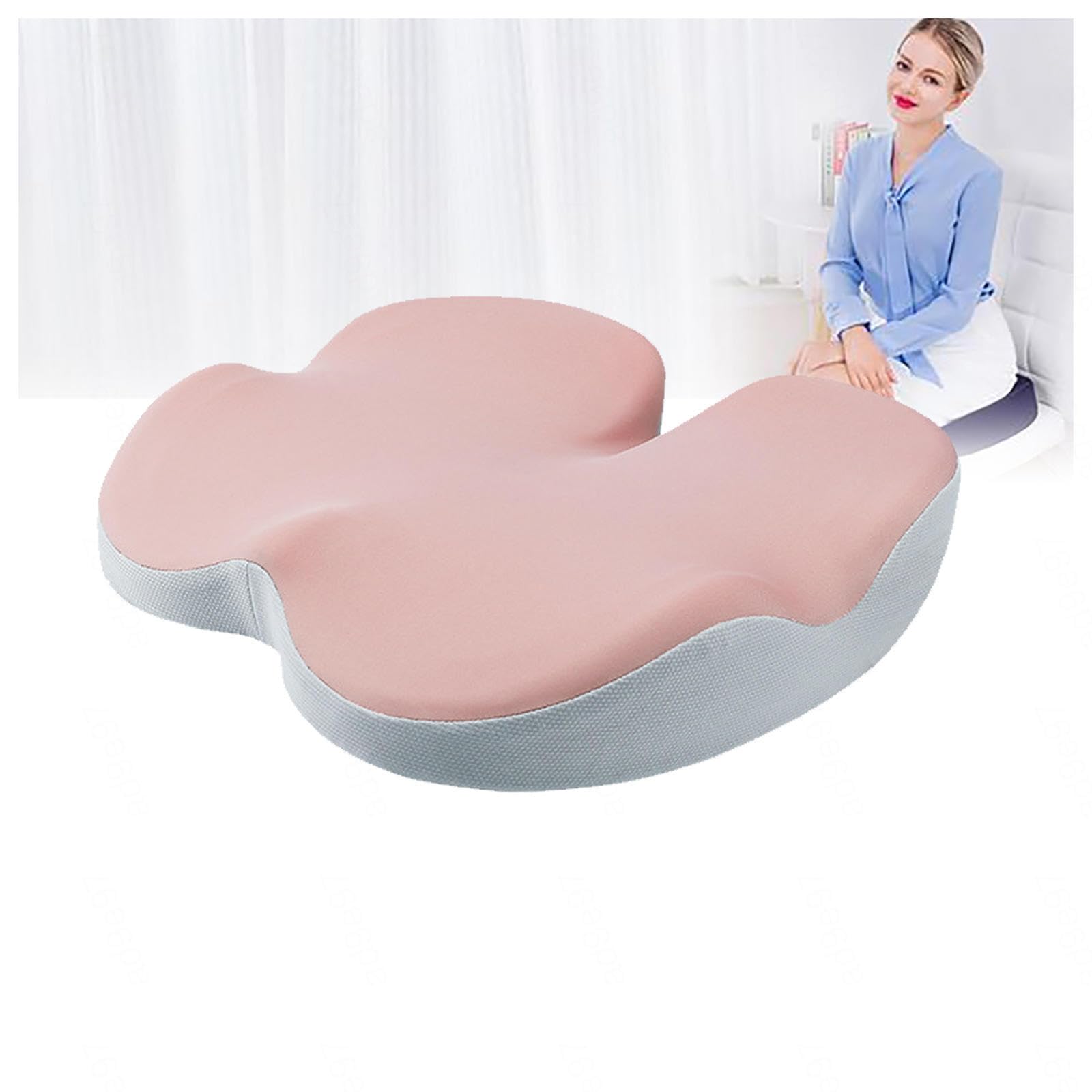 HAZARA Cojin Antiescaras Lavable Ergonómico Cojin para Silla De Oficina para El Dolor De Coxis,Alivio del Dolor De Espalda,B-Pink