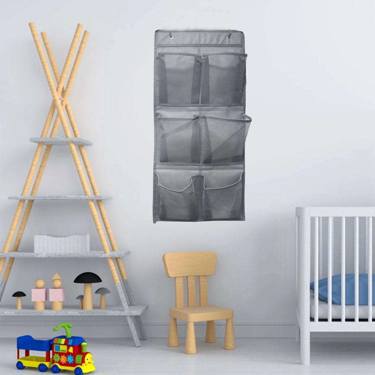 Pack of 2 Over the Door Organiser for Shoes with Hooks, Over the Door Shoe Organiser, with 6 Pockets - Image 3