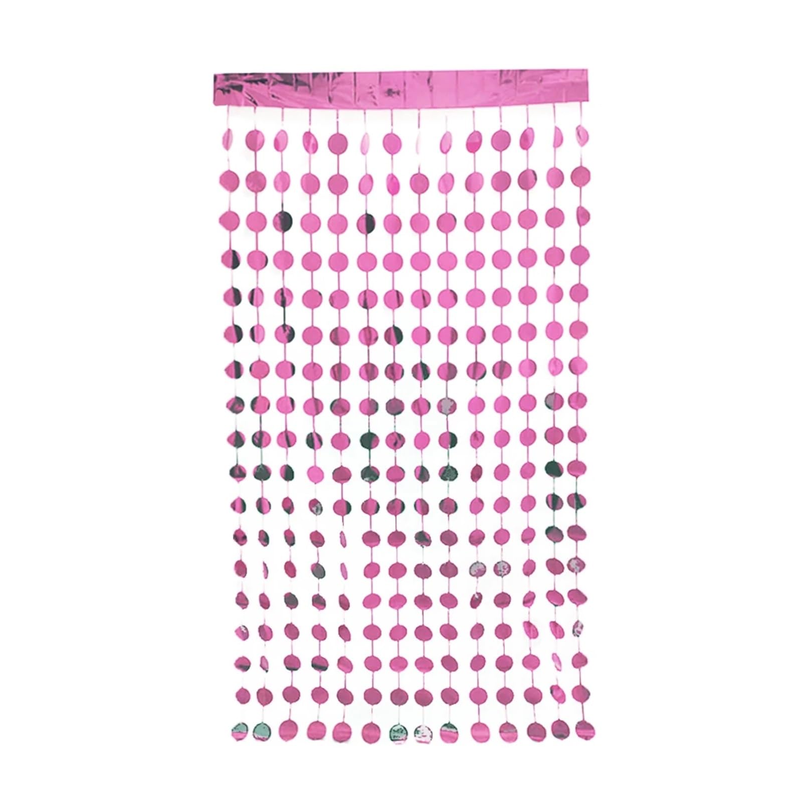 EnxJire Fringe Backdrop Curtain 1X2M Glitter Curtains for Party Decoration Round Tinsel Streamer Foil Fringe Festivals Wedding Backdrop(Pink)