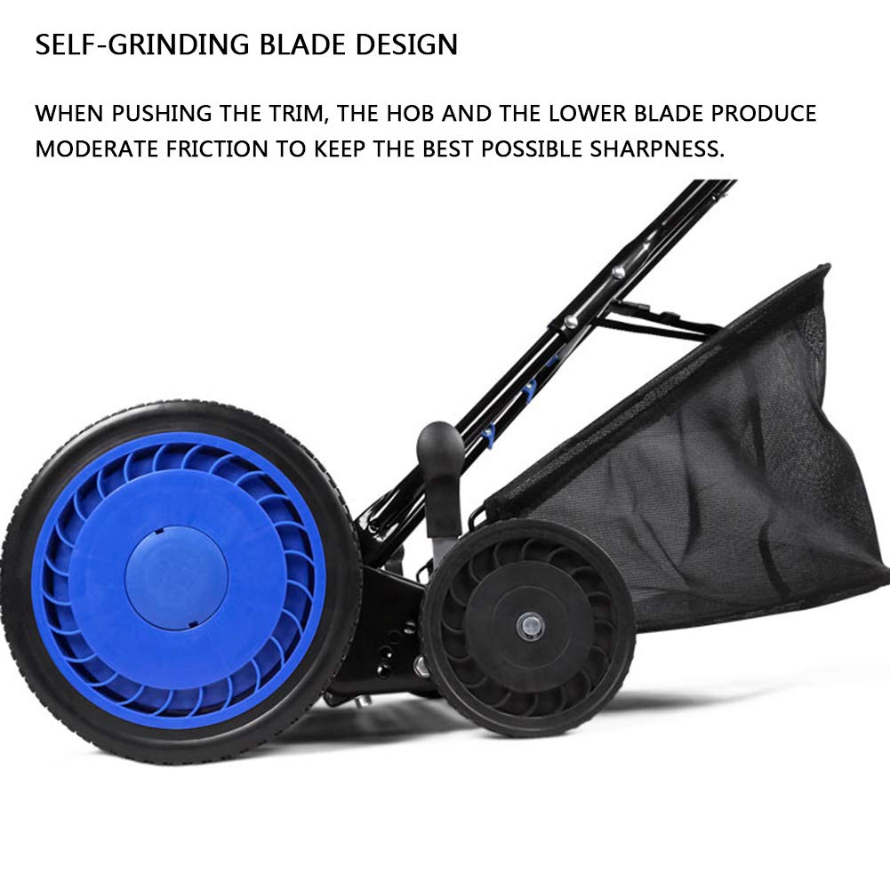 AIZYR Cortacésped De Mano, Cortacésped Manual De Jardín Push-On Sin Energía Energía Ahorro Y Protección del Medio Ambiente