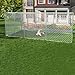 FIVMEN Outdoor Hundezwinger 400x200x150 cm Groß Hundekäfig Hundehütte Hundehaus Verzinkter Stahl mit Abschließbarer Tür Hundezaun Hundeauslauf Draußen