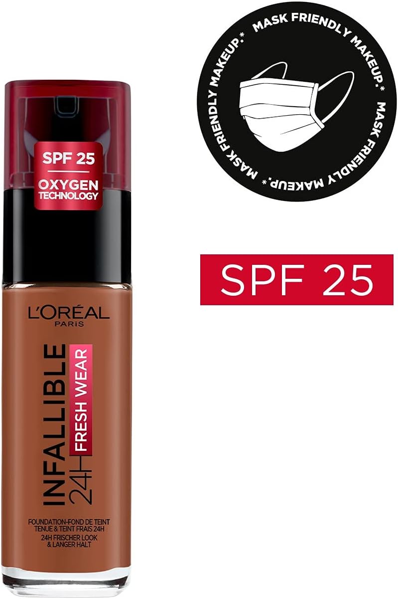 L'Oreal Paris Infallible 24hr Freshwear Liquid Foundation 375 Deep Amber 30ml, 30 ml (Pack of 1) - Image 3