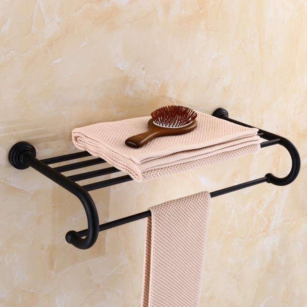 Stendino da bagno in rame Portasciugamani da bagno Ciondolo da bagno Doppio portaoggetti Torre Appendiabiti Anello a mano (dimensioni: 50 cm) Decorazione Comfortable anniversary