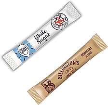 200x Sugar Sachets – 100 White (Silver Spoon) & 100 Brown (Billington’s) Sugar Sticks | Individually Wrapped | Perfect for Home, Office, Camping & Travel | Espresso Yourself Bundle