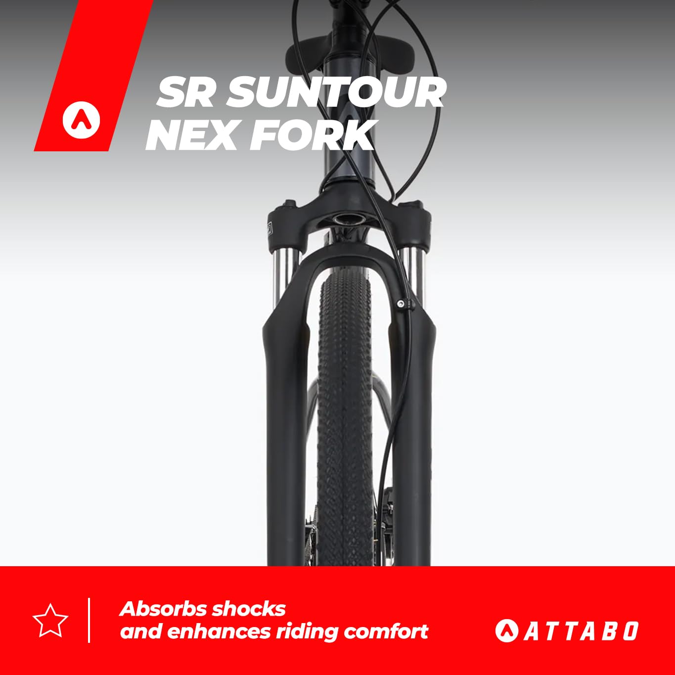 ATTABO SANO koła 3,0-28", rama 20" – męski rower MTB/Trekking Crossrad, aluminiowa rama 6061, SR Suntour SF20 NEX, widelec Shimano 24-biegowy, hamulce MT-201