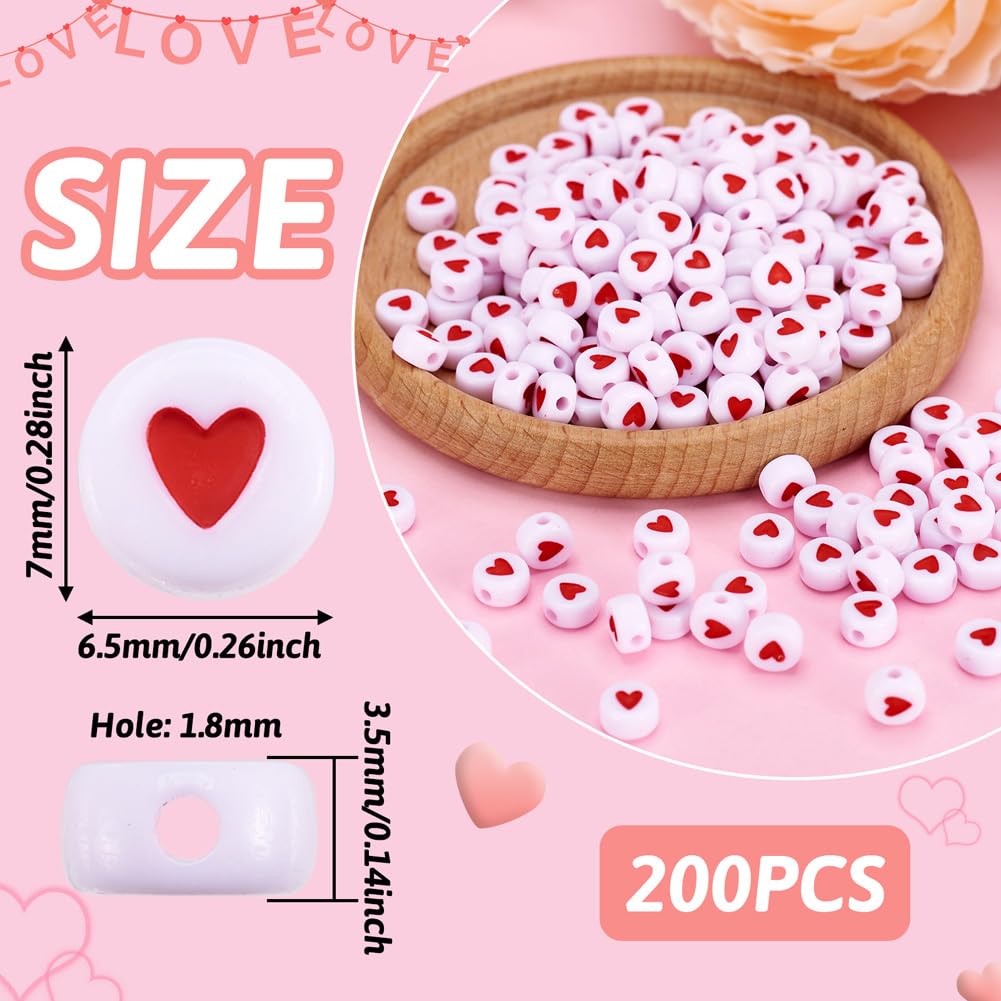 Lote De 120 Cuentas De Corazón Acrílicas Multicolor - 11x10x6 Mm, Agujero De 1.5 Mm Para Manualidades