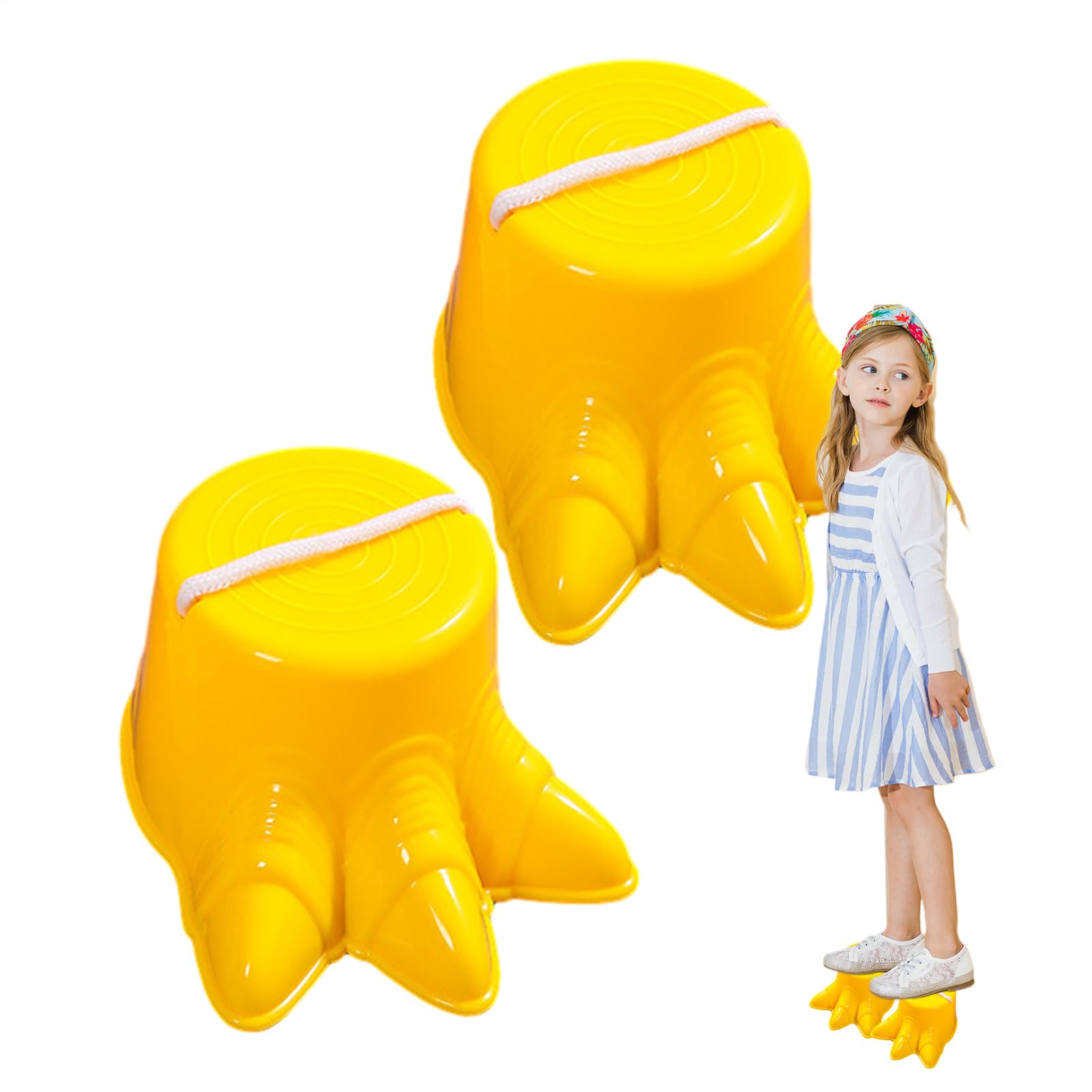 Dopsyesn Kids Walking Stilts - Children Walking Stilts Toy,Classic Picnic Game Set Dinosaur Foot Shape Balancing for School Competition Square Park