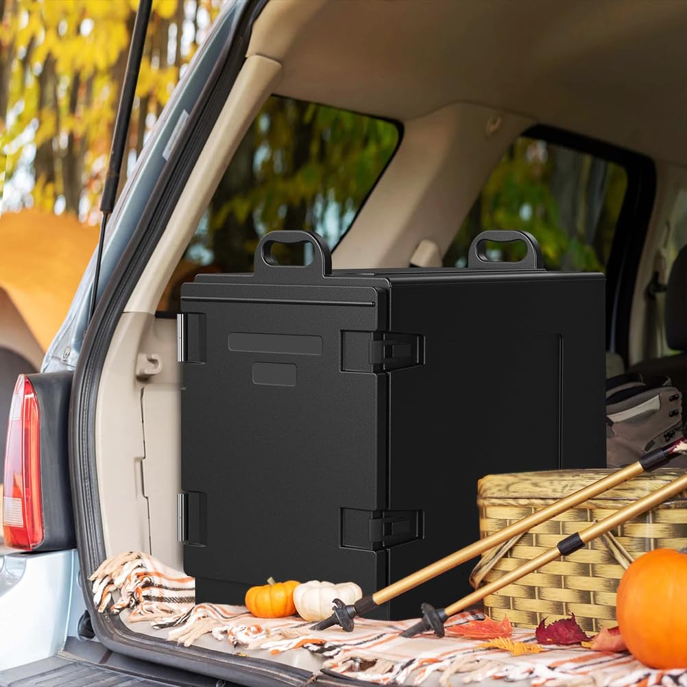 Transportador de alimentos aislado, caja caliente LLDPE de 81 cuartos para catering, restaurantes, cantinas, fiestas