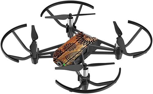 MightySkins - Funda de vinilo para DJI Ryze Tello Drone, protectora, duradera y única, fácil de aplicar, quitar y cambiar estilos), DGTEL-Wooden