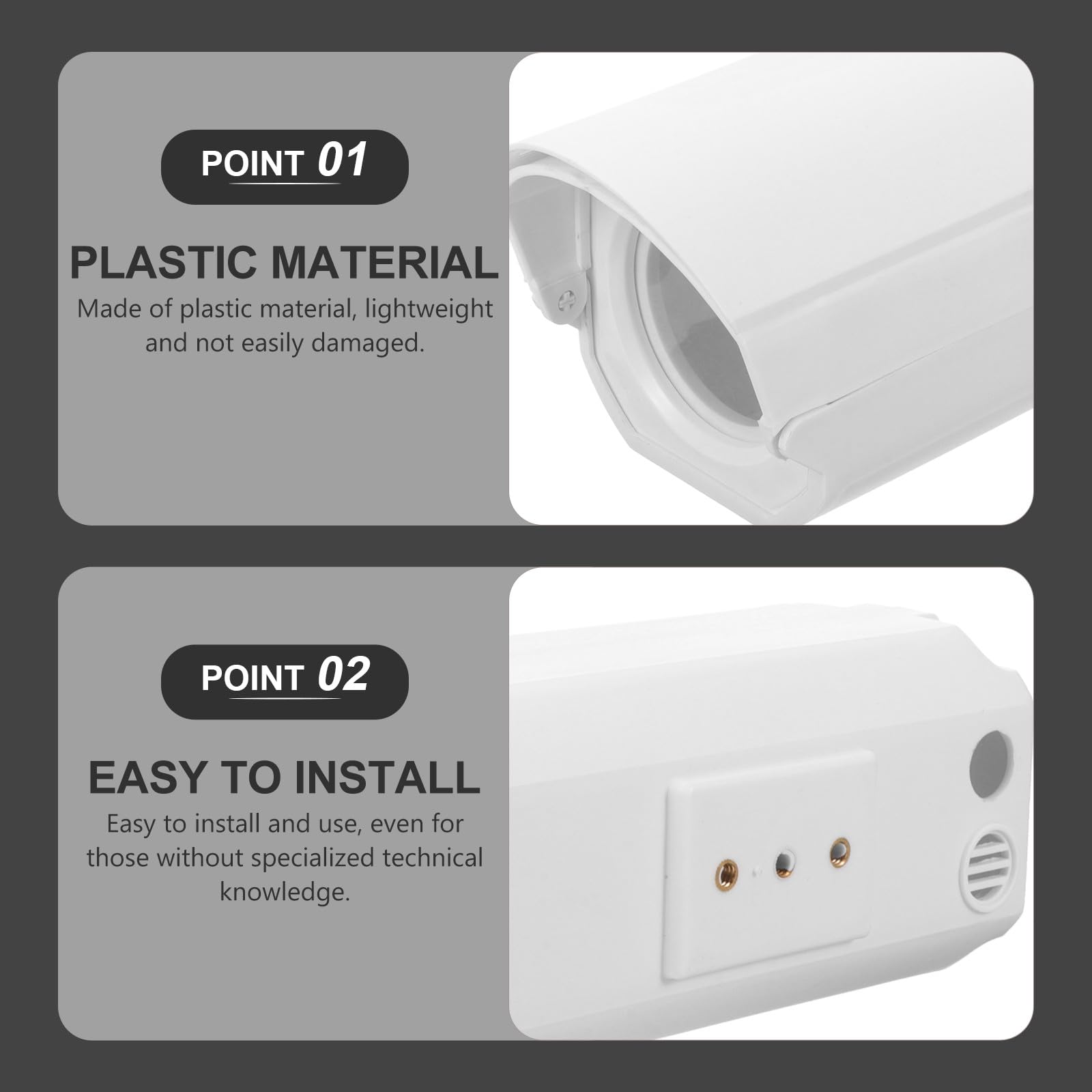 Toddmomy Boîtier Poussière Extérieur 10 de en la Plastique Caméra Pouces Blanc Étanche et Résistant Caméra de Sécurité pour Usage