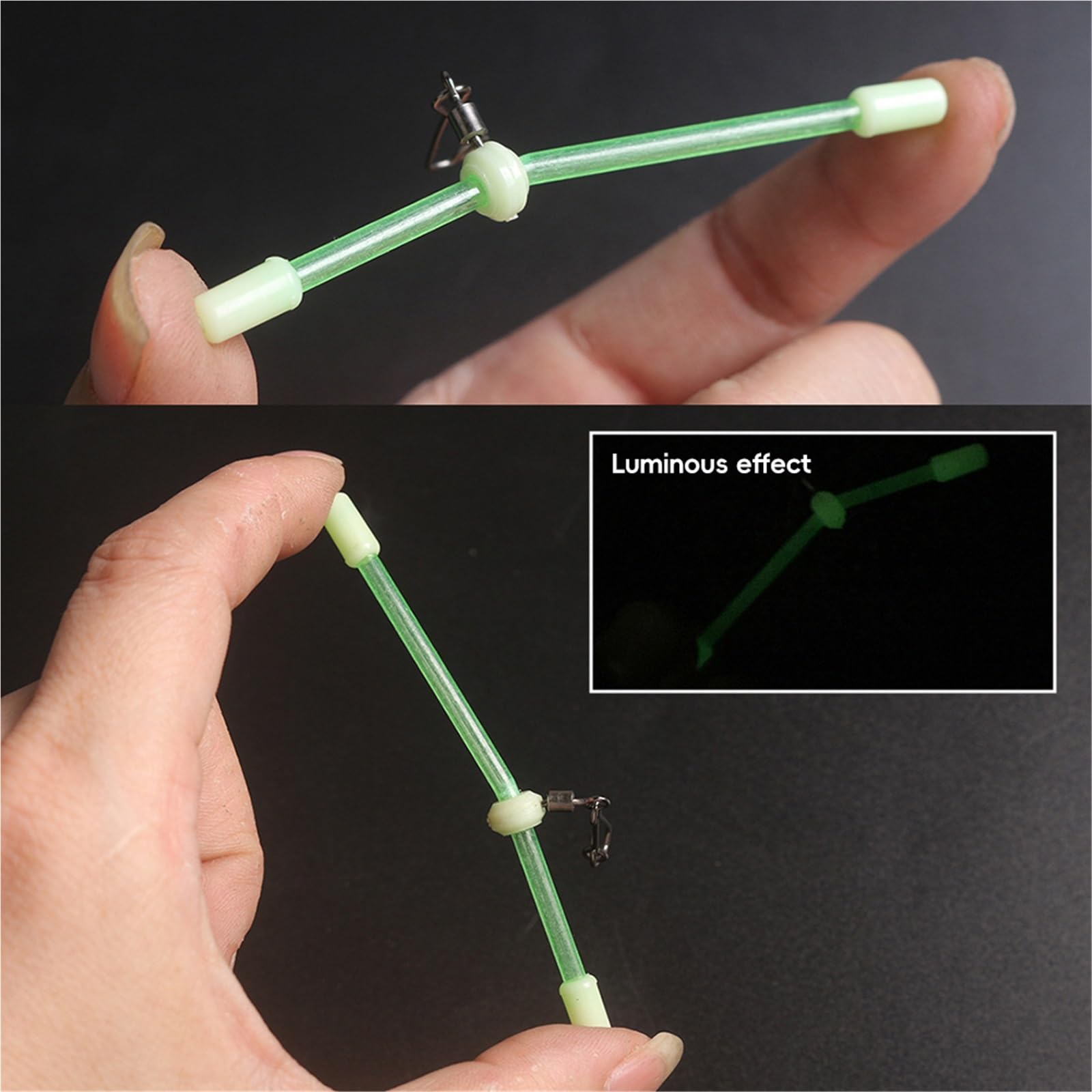 50 Conectores de Equilibrio for Pesca, 7/10/12/15/20/25 cm, Tubo PVC Luminoso, Aparejos, alimentador antienredos, Accesorios for Peces para la Pesca