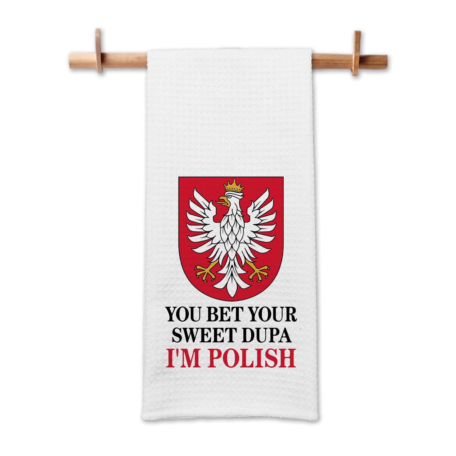 Funny Saying Kitchen Towels, You Bet Your Sweet Dupa I'm Polish Dishcloths, Polish Gifts for Women Men, Poland Flag Decorative Tea Towels, Sweet Housewarming Gifts for Hostess Friend Bestie
