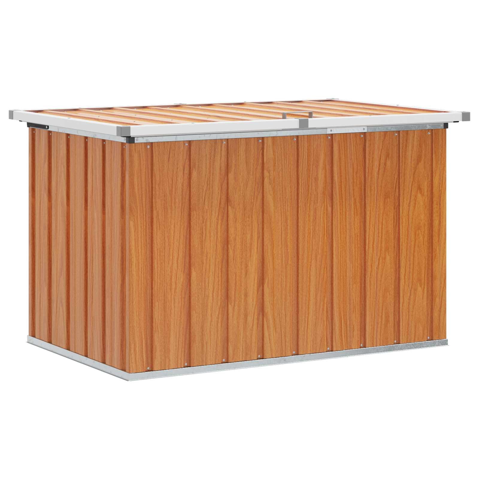Pudełko do przechowywania na zewnątrz z ocynkowanej stali z pokrywą na zawiasach, 109 x 67 x 65 cm, wszechstronne zastosowanie jako skrzynka na narzędzia lub organizer na poduszki i