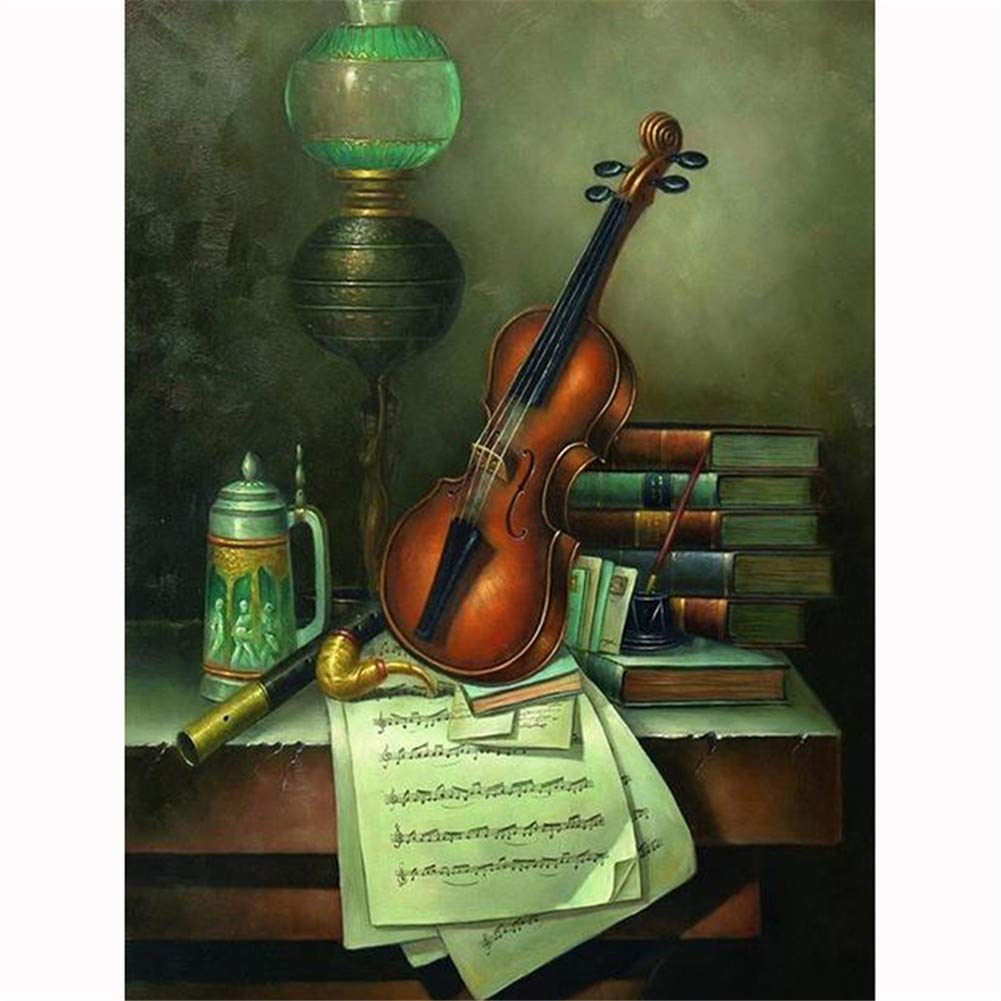 Peinture diamant complet violon 80x100cm pour adulte et enfant
