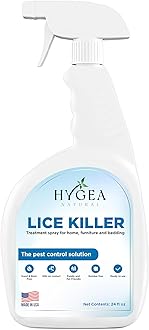 Lice Spray for Home, Furniture, Bedding - Natural Treatment for Head Lice - Family Friendly and pet Safe - Stain and Scent Free