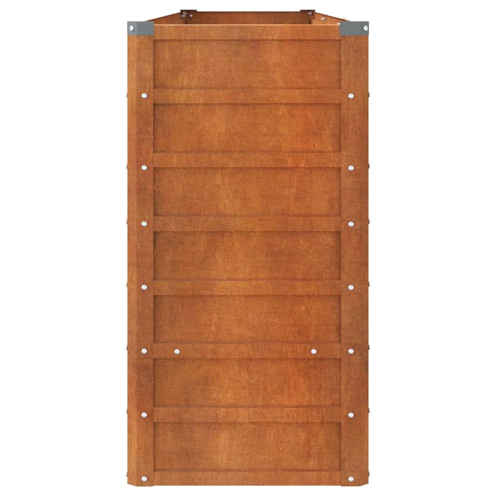Gecheer Jardinera de Acero corten,Macetero,Huerto Urbano Exterior,Jardinera de Plantas de Jardín Marco para Huerto,Cuadro para Cultivo,Verduras Frutas Flores,Gris 240x40x77 cm