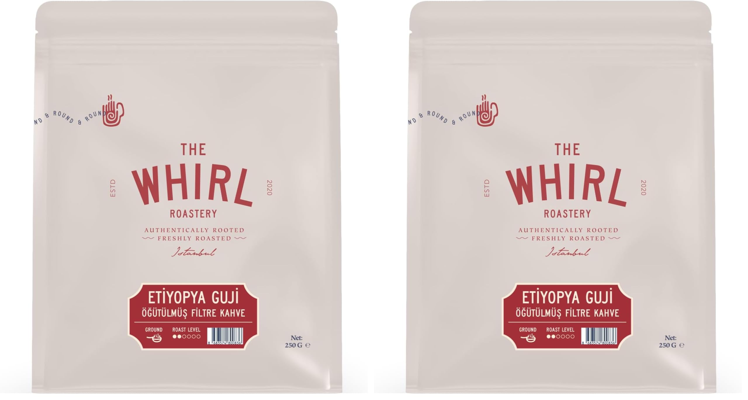 The whirl Etiyopya Gujı 250 G Öğütülmüş (2 paketi)