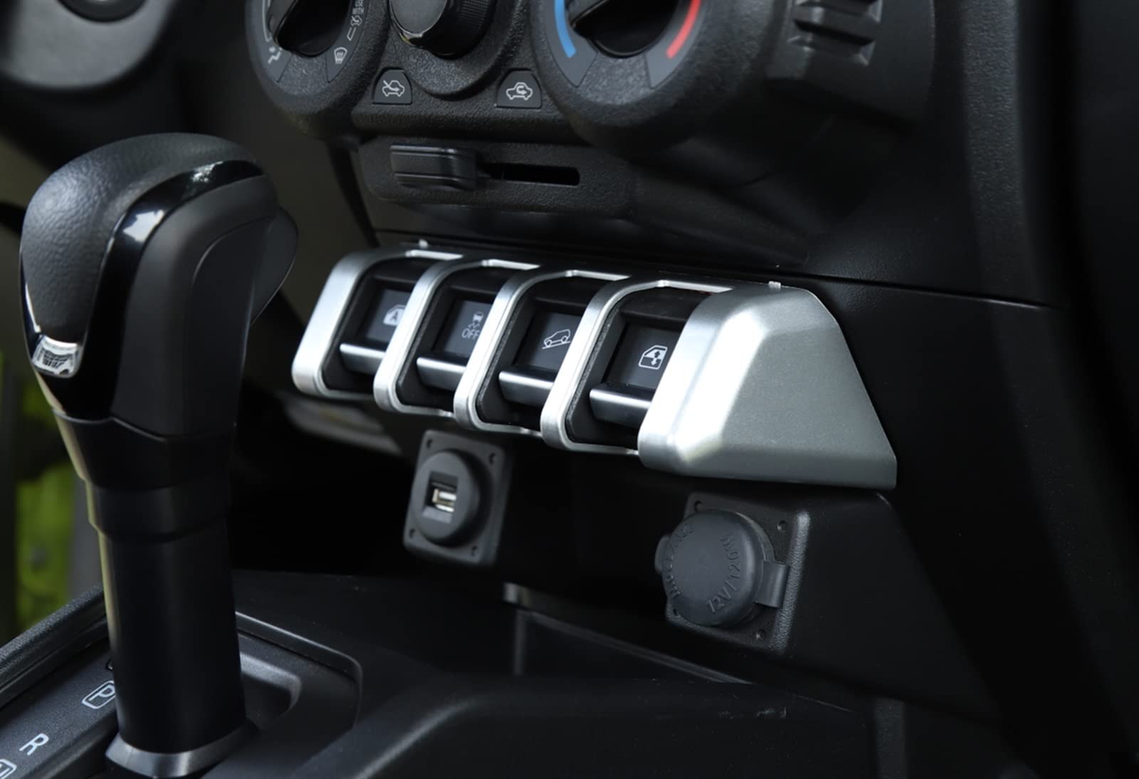 Fensterheber Schalter Abdeckung Für Suzuki Jimny JB74 - Red Carbon Look