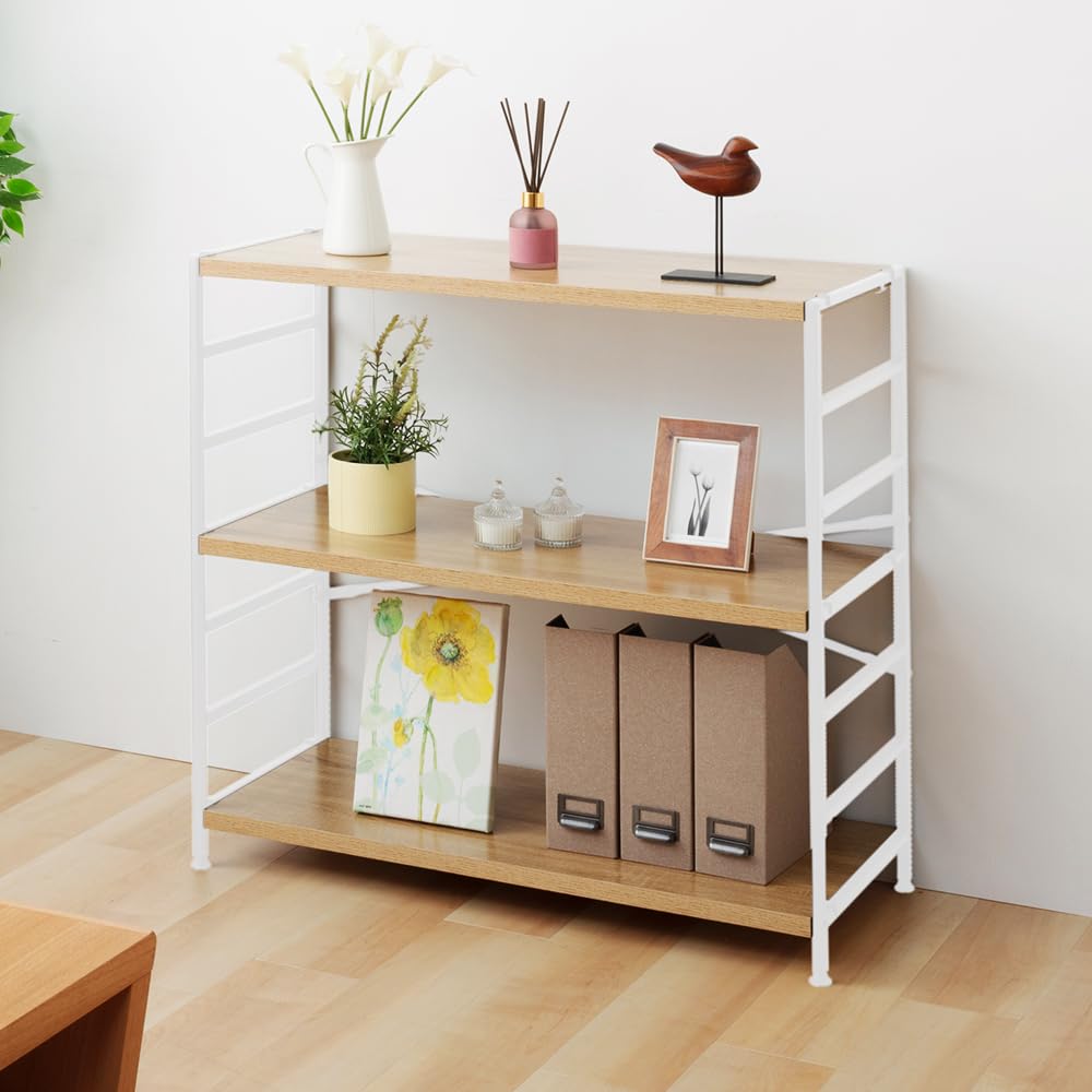 Amazon｜アイリスプラザ ラック 棚 収納 収納ラック 隙間収納 木製棚板 