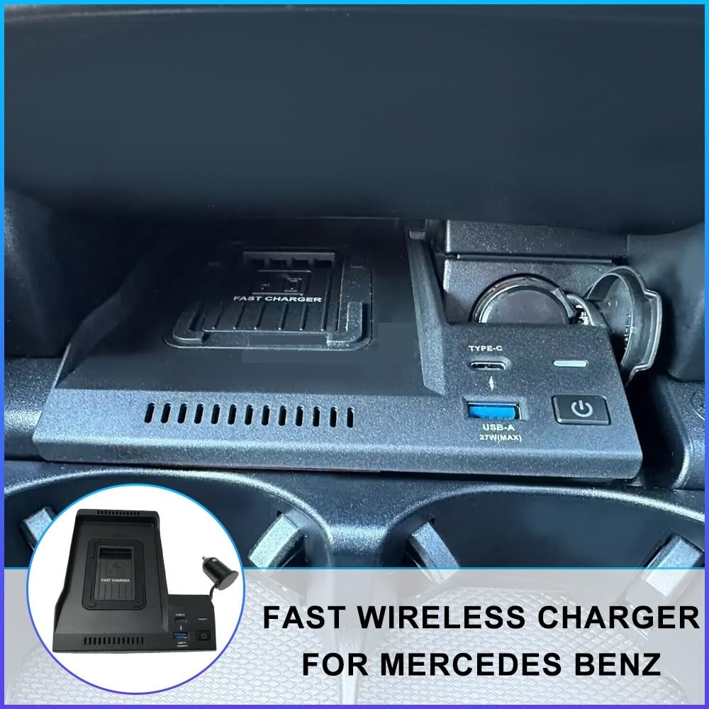 Chargeur sans fil de voiture adapté for Mercedes Benz W213 E200 E260 E300 E350 2016 – 2021, support de téléphone, accessoires de montage intérieur