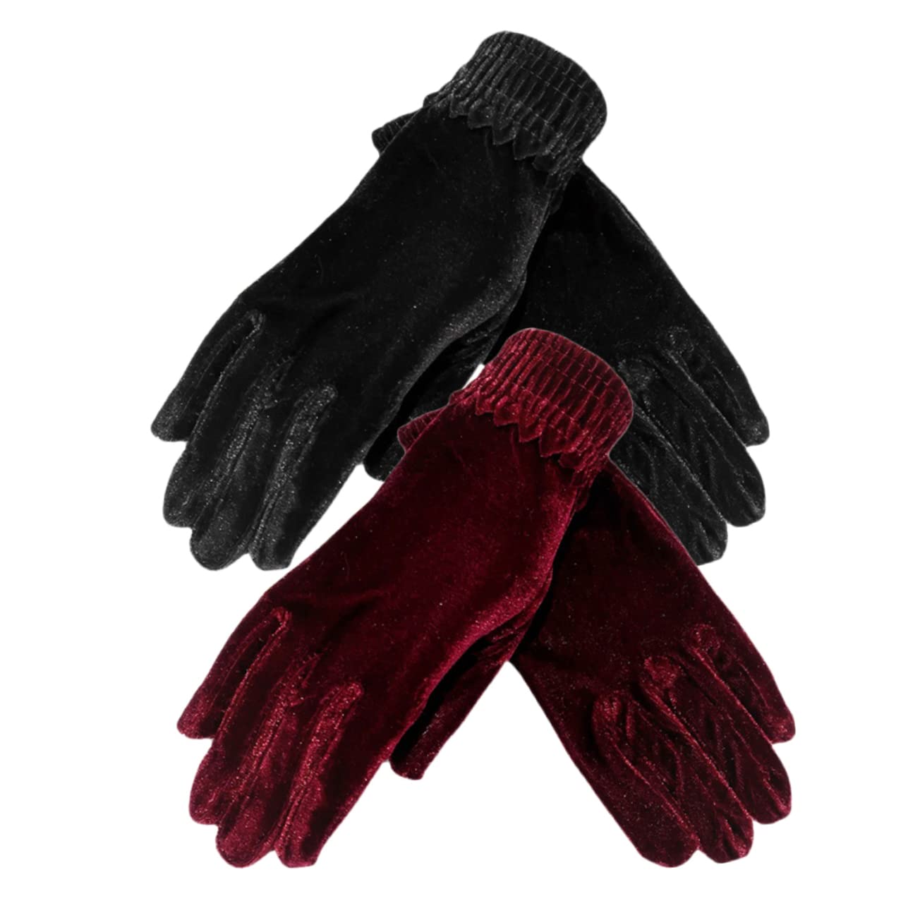 CONGARTENO Women's Gold Velvet Gloves Snug Fit Warmth for Winter for Cycling Hiking and Camping