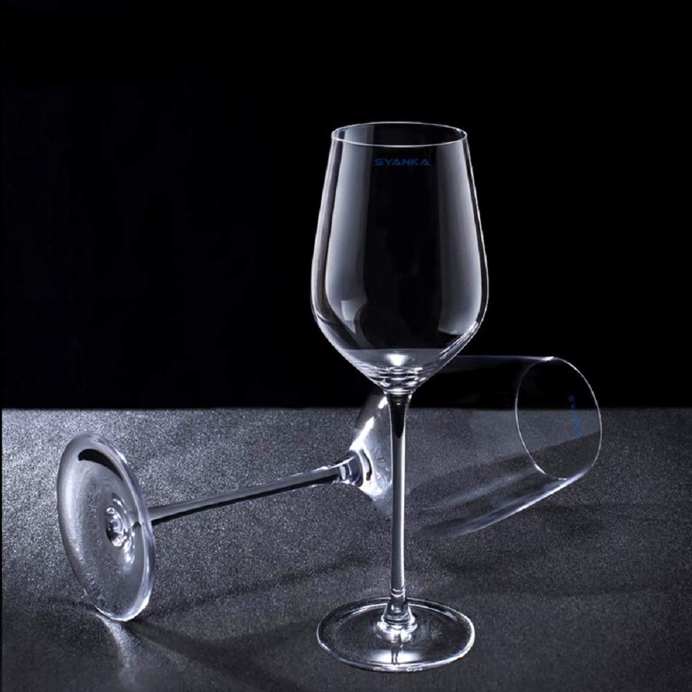 SYANKA Italian Premium Glass Wine Glass - Set of 6, 330ml, Transparent, Ideal for Red and White Wine, Lead Free Wine Glasses 3