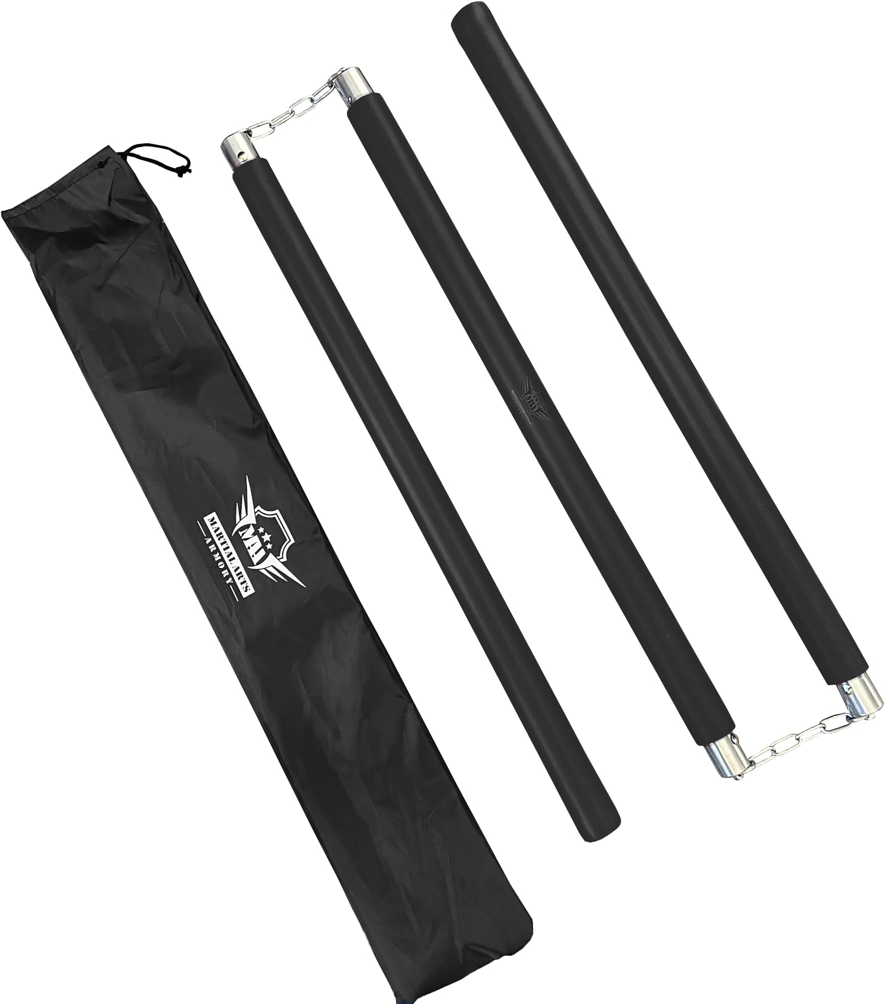 Martial Arts Armory Foam Padded Three Section Bo Staff for Safe Practice Training with Carry Bag Case