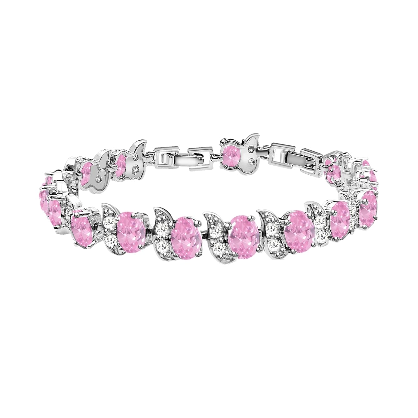 LMXXVJ Fashion Tennis Bracelet Created Emerald White Gold Plated Charm Bracelet Gifts Jewelry for Women