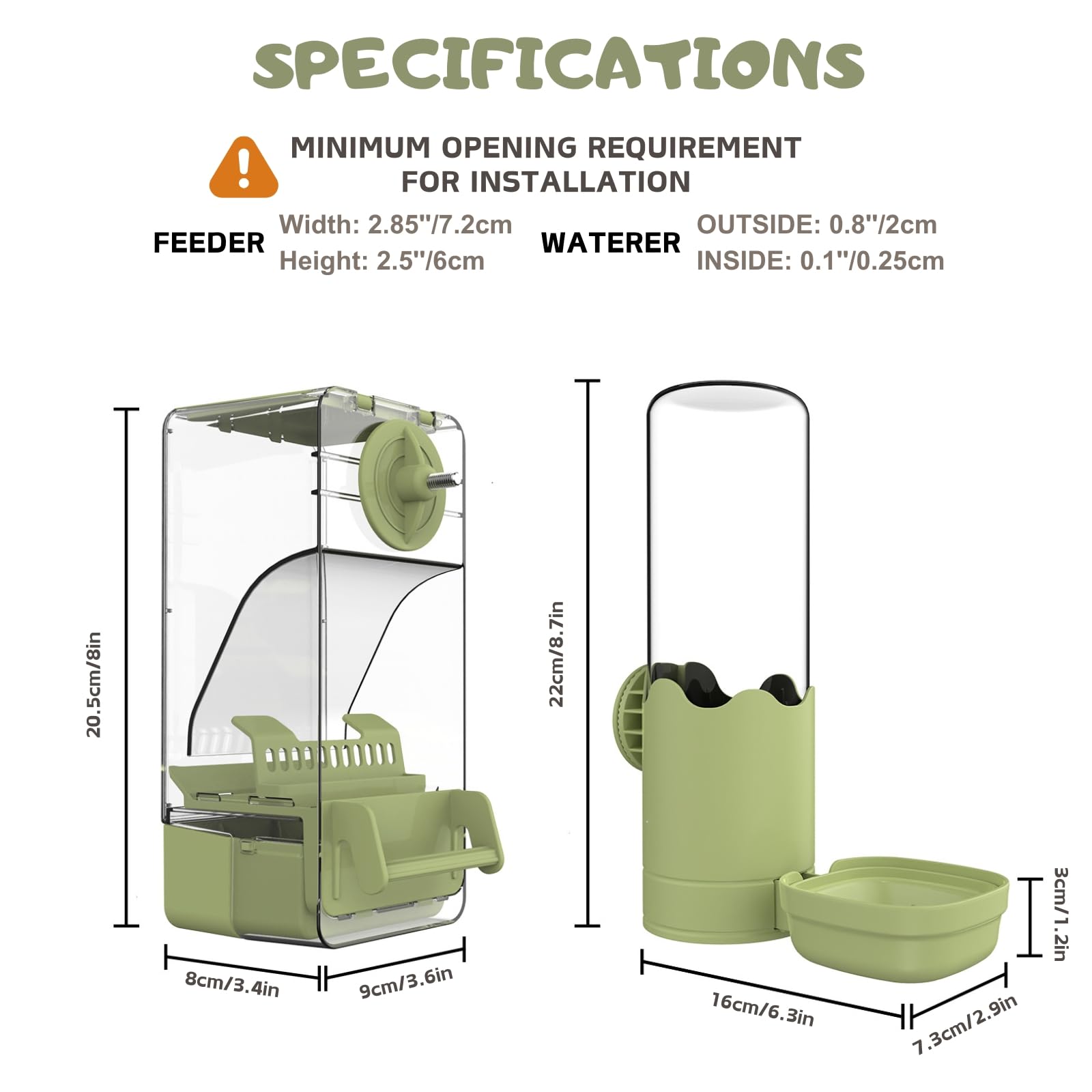 Distributeur d'eau sans désordre pour oiseaux, mangeoire automatique avec perchoir pour graines, perruches, canaris, calopsittes, pinsons, perruches (vert)