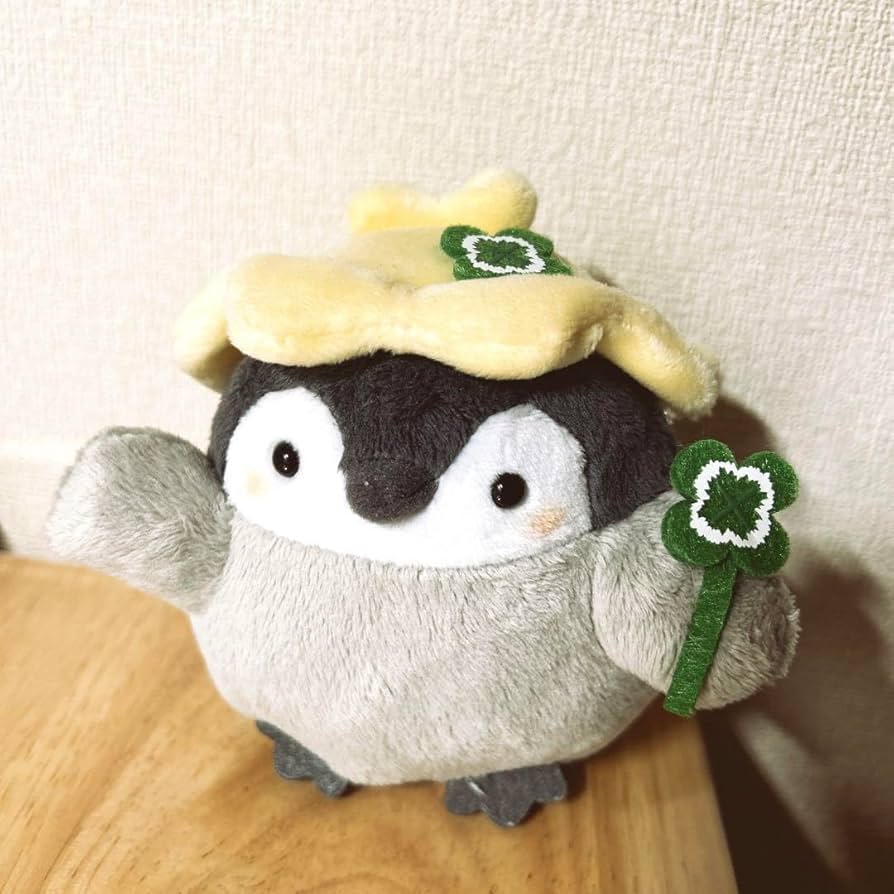 コウペンちゃん　ティーパーティ　アリス　うさぎ　葉っぱ帽子マスコット コウペンちゃん ティーパーティ アリス うさぎ 葉っぱ帽子マスコット