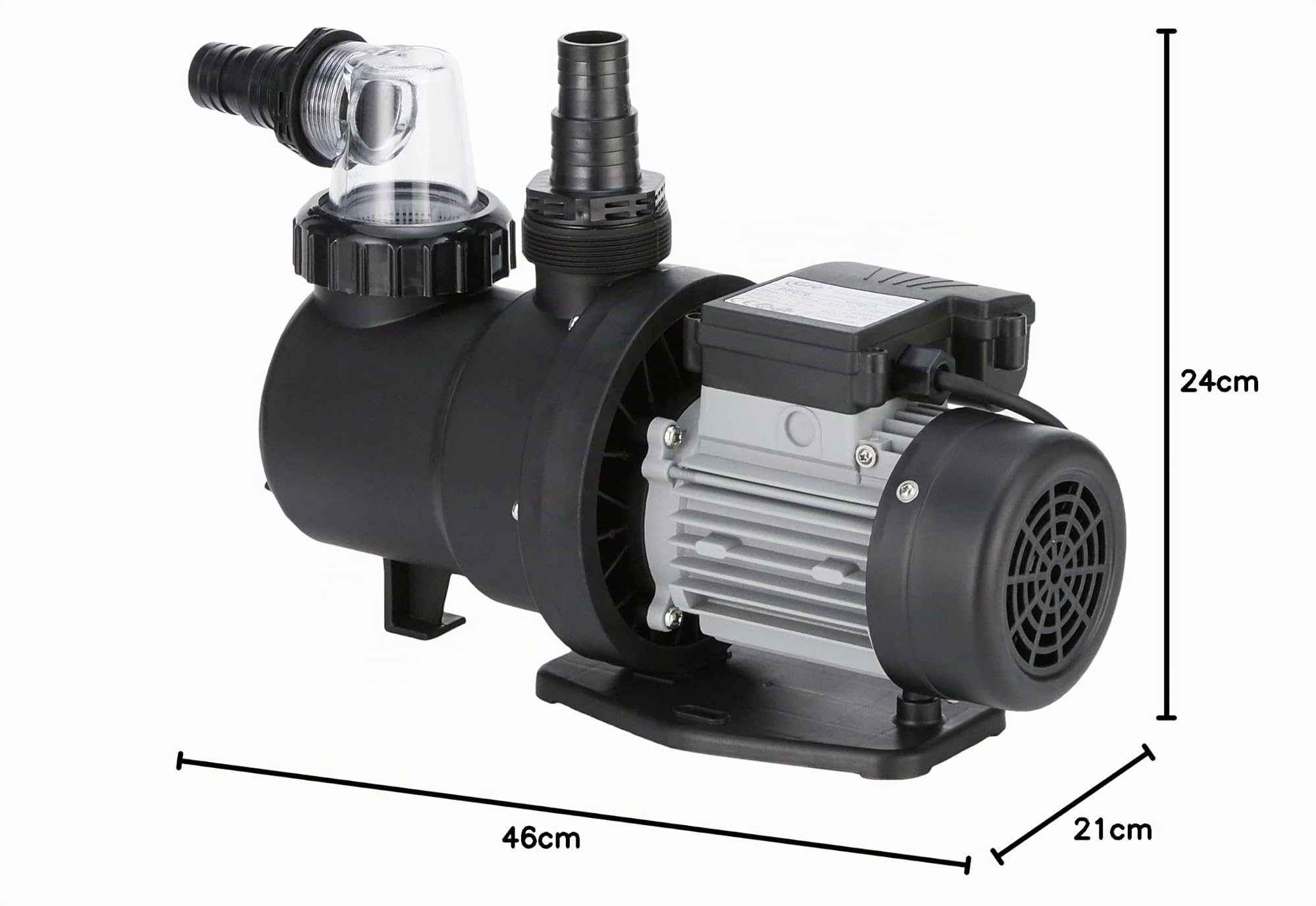 Gre PP076 - Pompe de Filtration pour Piscine, 550 W, 9,5 m3 / h- Noir