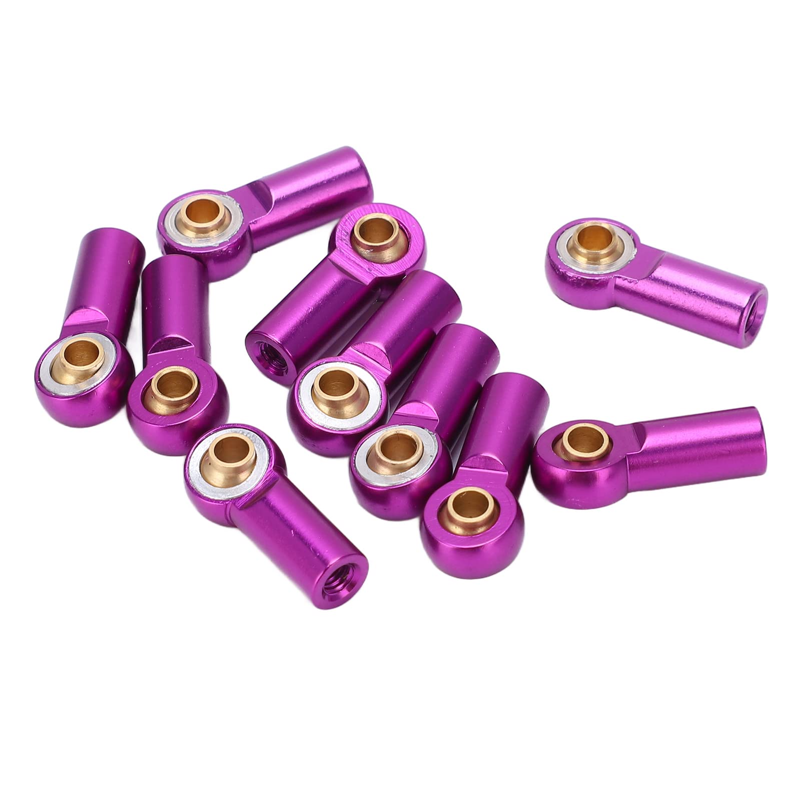 SUNGOOYUE RC Link Rod Ends,10pcs Link Rod End Joint Aluminum M3 Metal Ball End Head Holder for AXIAL SCX10 1/10 RC Car(Purple) - Image 4