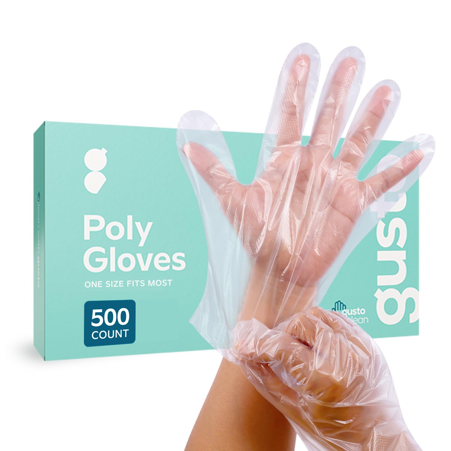 Disposable Poly Gloves for Food Prep, Cooking & Food Service – Clear Plastic, Latex & Powder Free, One Size